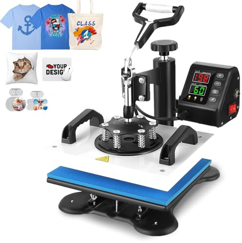 Pressa a a sublimazione, stampa girevole, pressa termica digitale, pressa a caldo, pressa a caldo, per t-shirt, borse, tappetini