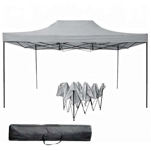 BRICOZONE Gazebo Professionale 3x4.5 Metri Pieghevole Grigio