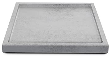 Vladon Dekoschale Maya, Made in Germany, moderne Dekorationsschale eckig, Beton Oxid-Optik (20 x 1,8 x 20 cm)