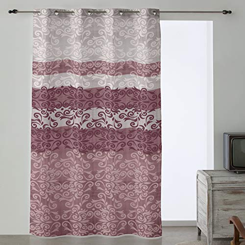 Lanovenanube - Cortina confeccionada con ollaos Catalina 140x260 cm - Color mlava