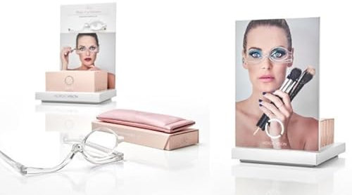 Gafas de Maquillaje by NORDIC VISION Para Maquillarse con Lente Abatible | Con Funda Elegante Gratuita | Varias Dioptrías (2.50)