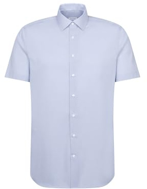 Chemise business homme Seidensticker - coupe slim - sans repassage - col Kent - manches courtes - 100% coton