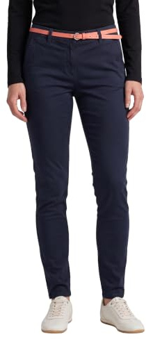 TOM TAILOR dam Enkla chinobyxor med bälte 1016542