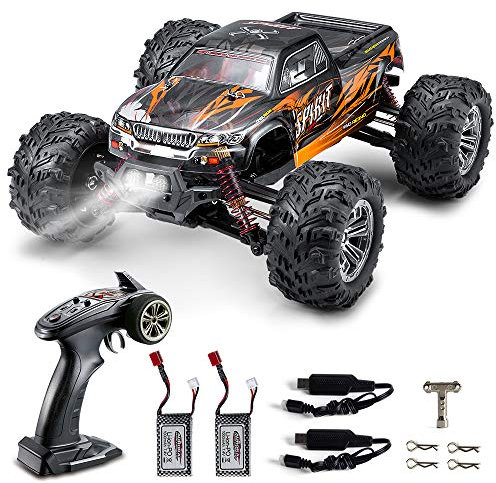 VATOS Ferngesteuertes Auto, Bürstenloses RC Auto 52 km/h 1:16 Monstertruck 2,4 GHz All Terrains Crawler Offroad Stoßfest Buggy Spielzeugauto mit 2 Wiederaufladbaren Batterien für Erwachsene&Kinder