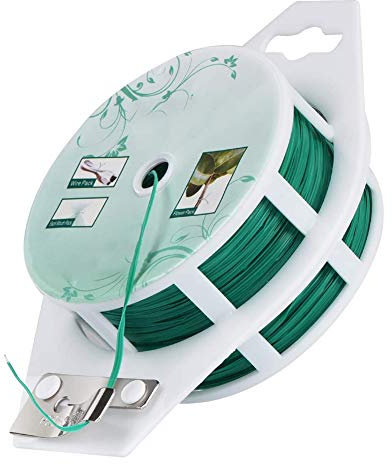 1PC Giardino Wire, Giardino Spago, piante Cravatte pianta Tie Garden torsione del filo verde patinata morbida Accessori in plastica per giardinaggio Ufficio Organizzazione casa 50M