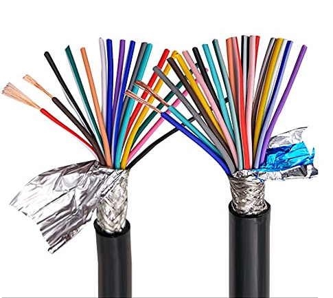 Davitu Wires & Cables - Multi-core shielded cable RVVP24AWG 0.2mm2 3 4 5 6 8 10 12 14 16 20 24 core anti-interference control signal wire - (Length: 24AWG 0.2mm, Specification: 14 cores 5 meters)