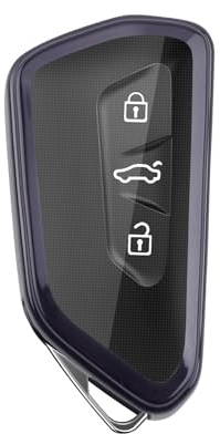 Ruiya kompatibel mit 2020-2025 2026 VW Golf 8 8.5 ID.3 ID.4 ID.5 ID.7 Autoschlüssel Hülle , Schlüssel Hülle Auto Schlüsselgehäuse TPU Schlüsselbox Autofernbedienungen Cover Golf 8 Zubehör [Lila]
