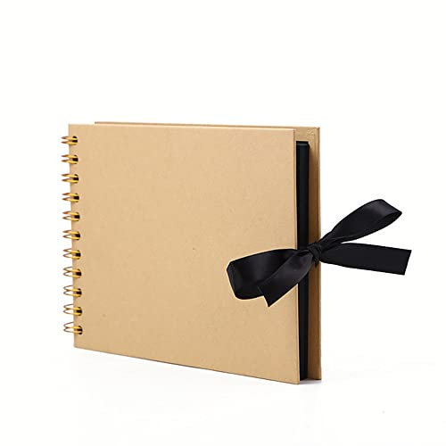 Scrapbook Fotoalben 30 Seiten A5 Album Kraftpapier Scrap Book DIY Handgemachtes Album Scrapbook (Braun)