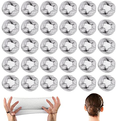 Retina per Capelli, 30 pezzi Retina per Capelli Invisibili, Retine per Capelli Chignon, Reti per Capelli Invisibili, Rete per Capelli, Retina per Capelli Chignon, Retina Elastica per Capelli