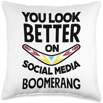 Boomerang Graphic Boomerang Player Boomerang Thrower Sports Throw Pillow