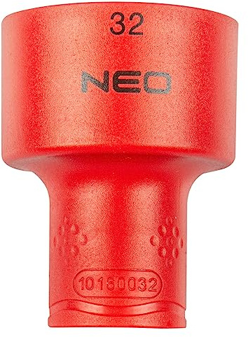 NEO TOOLS Sechskanteinsatz 1/2-32 mm - Für Elektriker 1000 V VDE - Isolierter Einsatz - Steckschlüsseleinsatz Ratsche - Aus hochwertigem CrV-Stahl