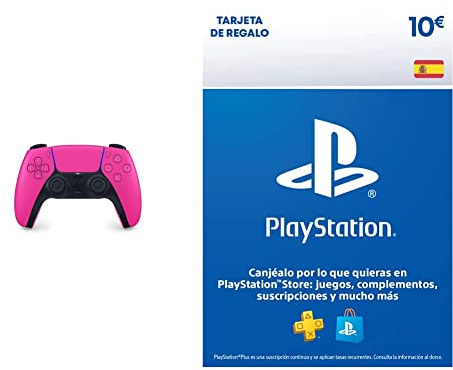 PlayStation 5 - Mando inalámbrico DualSense Nova Pink + PlayStation Store Tarjeta Regalo | PS5/PS4 Código de descarga
