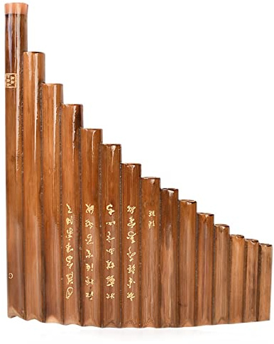 Panflöte 15 Pfeifen G-Taste Panflöte Set Natürliches Bambus-Blasinstrument Bambus-Panflöte Traditionelle Blasinstrumente