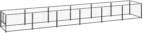 BaraSh Hundezwinger Schwarz 6 m² Stahl Gartenzaun Zaun FüR Hunde Freigehege Kleintierzaun Outdoor Hundegitter Garten Haustier Zaun Garten 3082096