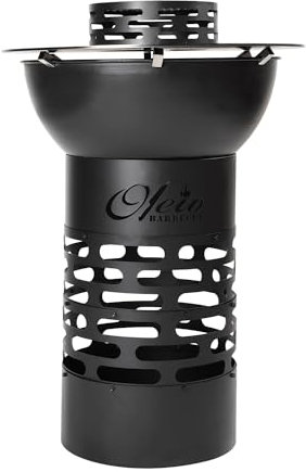 Oleio BBQ Grill- und Feuerstelle, 60cm Grillschale & 40cm Feuertonne, Inkl. Grillrost, Hitzebeständig, Für Holzkohle & Scheitholz, Grilltonne, Feuertonne für den Garten