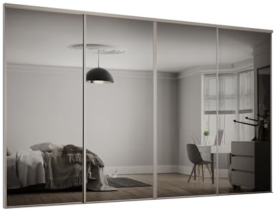 Spacepro Kit porta armadio scorrevole, acciaio inox, cashmere, 610 mm