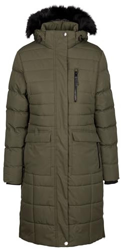 Trespass Womens Padded Jacket Long Length with Ripstop and 2 Zip Pockets Sasha