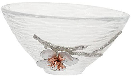 PHENOFICE Japanese-Style Plum Blossom Glass Tea Cup Drinking Glass Suitable for Home Use