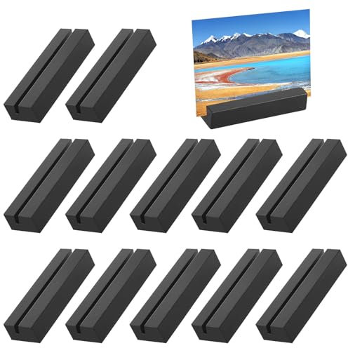 12 Pezzi Segnaposto Legno Supporto Portacarte in Legno Segnatavolo Matrimonio Porta menu Supporto per Numero da Tavolo Wood Card Holder Portafoto per Ristoranti Matrimoni Banchetti e Feste Porta Foto