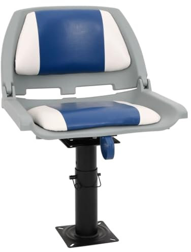 vidaXL Asiento de Barco con Pedestal Altura Ajustable 360° Giratorio