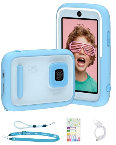myFirst Camera 50, Fotocamera Digitale per Bambini con AI, Selfie Light Bar, Video & Foto Editing, WiFi, Diario Segreto, Controllo Genitori, Sicurezza e Privacy, Blu
