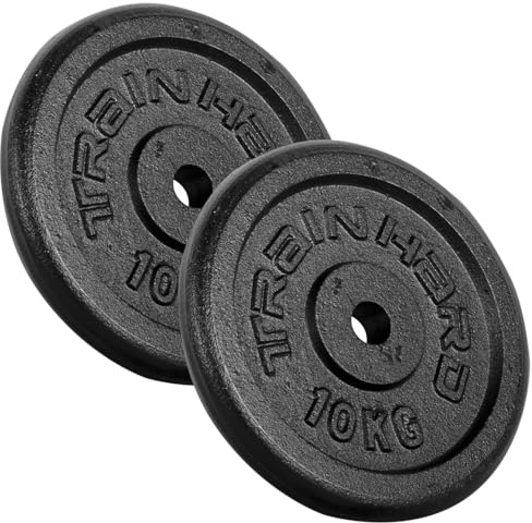 Train Hard® Hantelscheiben Set, 5/10/15/20/30/40/50/60kg,30/31mm Bohrung, Gusseisen, Gewichtsscheiben, Hantelgewichte