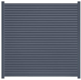 Aluzaun Anthrazit - 1 Element ohne Pfosten (180x180cm) - DIY Alu-Rhombuszaun - moderner Gartenzaun - Aluminium Zaunelement - wetterfester Sichtschutz - Alu Zaunbausatz - stabiler Metallzaun
