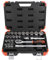 REALTEK Set di 24 bussole a cricchetto con cricchetto, chiave a bussola, chiave a cricchetto Cr-V per biciclette e auto