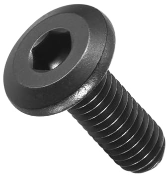 METALLIXITY Flat Head Hex Socket Cap Screws Bolts(M6-1x15) 20Pcs, 304 Stainless Steel Hex Socket Furniture Bolts Screws - for Furniture Woodworking Project, Black