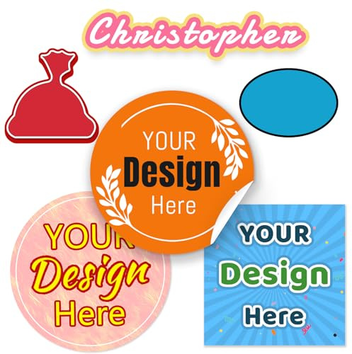 GUIRONG Aufkleber Selbst Gestalten,Personalisierte Sticker,Personalisiert Aufkleber,Personalisierte Erstellen,Custom Sticker