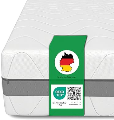 Schlaftroll Matelas orthopédique à ressorts ensachés 7 zones 180 x 200 cm H3/H4 - Matelas ferme - Surmatelas en mousse froide intégré - Mousse confortable - Hypoallergénique - Certifié Oeko-Tex