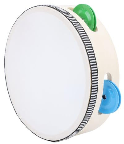 Tambourin à main - Instrument de percussion éducatif musical pour enfants et adultes - Portable - Léger - Amusant, fête, danse, spectacle, amateurs de musique