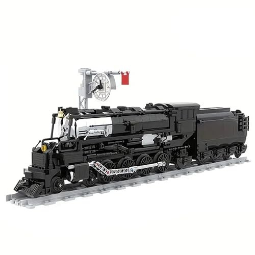 Zug Big Boy Retro Dampflok Klemmbausteine Set 1086 Teile - Technik Auto Lokomotive Modell, Train Eisenbahn Geschenk für Erwachsene Männer