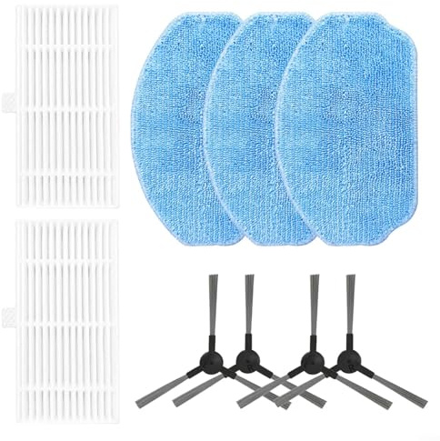 Puupaa Piezas de repuesto para Conga M10 / M10 para Xtreme/para BOBSWEEP para Charlotte para Leaf 000-BR-150 robot aspirador, accesorios cepillo lateral, filtros, paño de fregona (A)