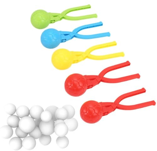 Snow Toys,5 Pieces Snowball Maker,snow Ball Shaper Molds Toy for Kids Outdoor Winter Beach Toy for Outdoor Activities（Random Color）