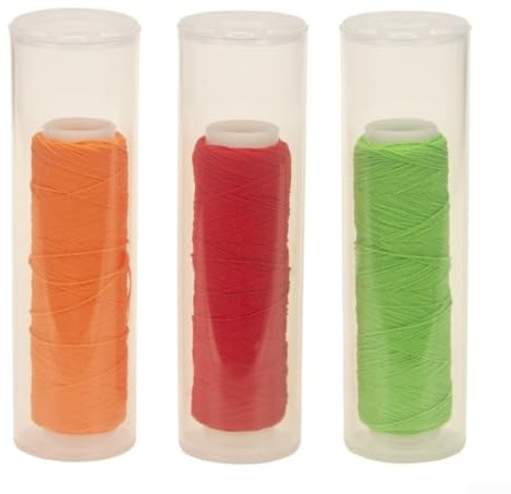 Línea elástica de nailon para pesca con mosca, cuerda reforzada para señuelos de cangrejo, hilo elástico de color para una construcción segura de aparejos de mosca (verde+rojo+amarillo)