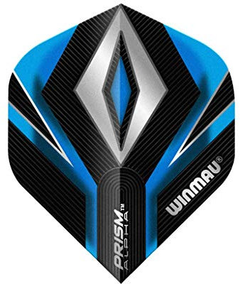 WINMAU Prism Alpha Black & Blue Extra Dicke Dart Flights - 1 Sätze pro Packung (3 Flights insgesamt)