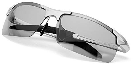 TJUTR Selbsttönend Herren Polarisierte Photochromatisch Sonnenbrille Sports Fahrradbrille Autofahrer Durchsichtig brille mit Färbungsgradient