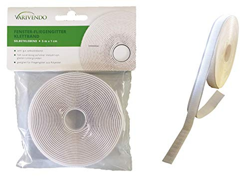 1 x Fenster-Fliegengitter Klettband selbstklebend 5m x 1cm