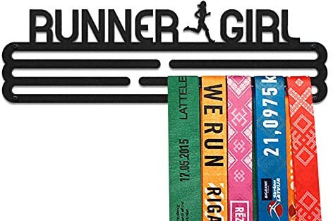 United Medals Runner Girl Medaillenhalter Edelstahl | Medaillen Aufhänger | Medal Hanger Holder Display Rack