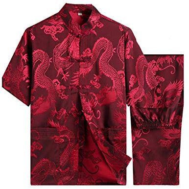 Chino Ropa Traje Tang - Tradicional China Artes Marciales Kung Fu Tai Chi Manga Larga/Manga Corta Traje Suits para Hombres