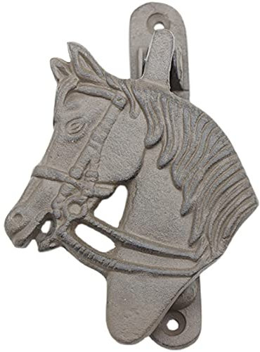 YHMX Retro Pferd Kopf Tür Knock Gate Klopfer, Antike Stil Gusseisen Durable Türgriff Türklopfer, für Garten/Holzhaus/Bauernhaus
