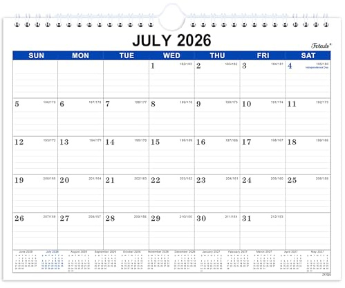 2026-2027 Wall Calendar - Wall Calendar 2026-2027 Monthly from JULY 2026 - December 2027, 11”x 8.5”, 18 Months, Suitable for Hanging on the Wall