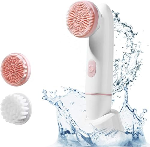 NICAI Kitchen Cepillo Facial Eléctrico Sonic, Limpieza Profunda, Desobstrucción de Poros, Silicona Impermeable IPX-7, Multifunción, Pieles Sensibles y Grasas
