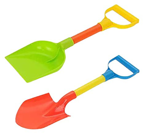 Wedhapy Schneeschaufel Strand Sandspielzeug Kinder Schaufel Plastik Spaten Sandgrube Spielzeug Kinder Schneeschaufel Set Plastik Sand Scoop Gartenspielzeug mit Griff zufälliger Farbe 2pcs