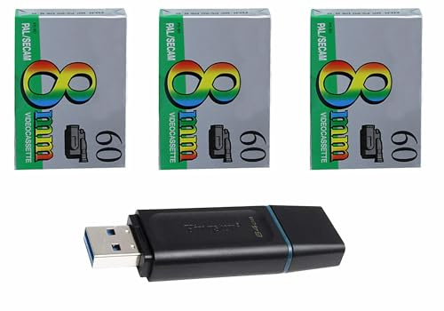 Déversement, transfert vidéo Hi8 ou 8 mm sur Pendrive ou Dvd. (3 cassettes vidéo sur pendrive)