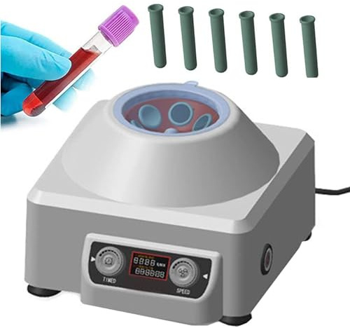 MTTXY Centrifugeuse de Laboratoire électrique, 4000 TR/Min, Centrifugeuse de Sang, LCD, Basse Vitesse, Graisse, Beauté, Séparateur de Sérum Plasma, Machine à Centrifuger, 15 ML X 6 Rotors pour Les