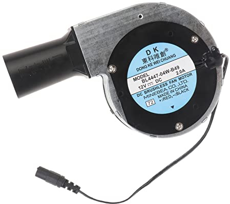 Vdaxvme DC12V 2A BBQ Blower Fan Charcoal Starter Cooling Fan Electric Blower For 12V Power Cord 5.5x2.1mm 10'' Cab