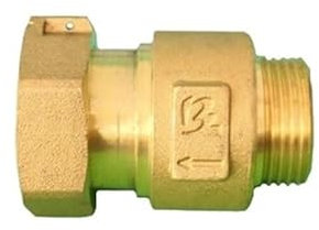 DN15 DN20 DN25 1/2 3/4 1 Female Male Brass One Way Check Valve Non-Return For Install Before Or After Water Meter IINKUEYK(DN25 Male To Female)