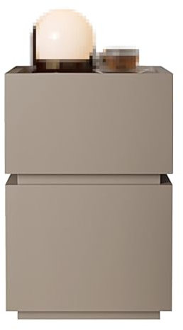 Solid Wood Nightstand with 2 Drawers Narrow Bedside Table Modern Night Stand End Side Table for Bedroom End Table with Drawer No Assembly Needed(Multi-colored,40x40x45cm)